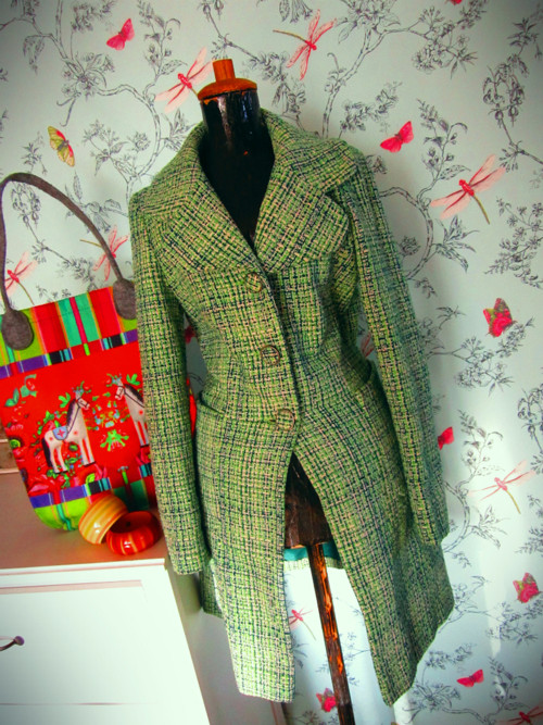 Kabát tweed&green — foto 1