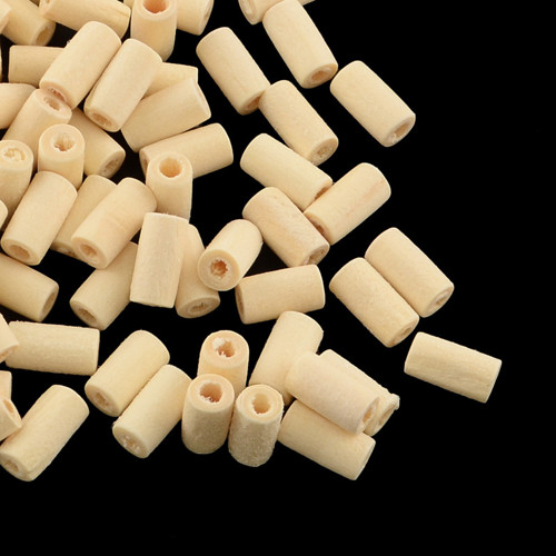 Dřevěné korálky - válečky 4 x 8 mm (cena 250ks)