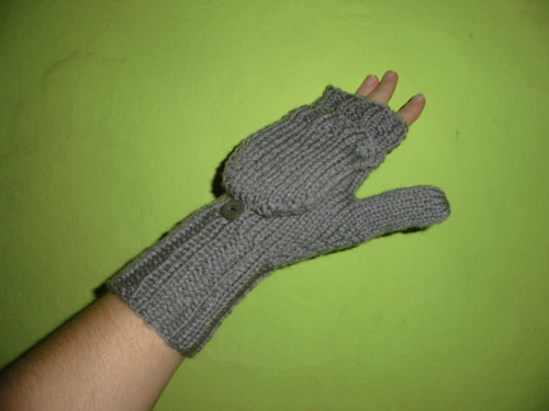 Odklápěcí palčáky-Šedé (18-20 cm) — foto 1
