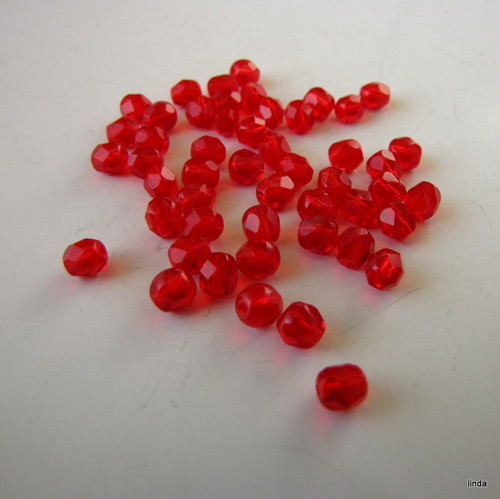 Ohňovky * KULIČKA 5mm * rubín * 30ks/bal