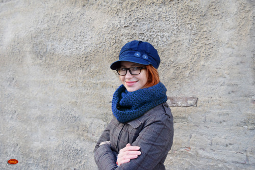 Unisex riflová bekovka s pevným kšiltem a fleecem — foto 1