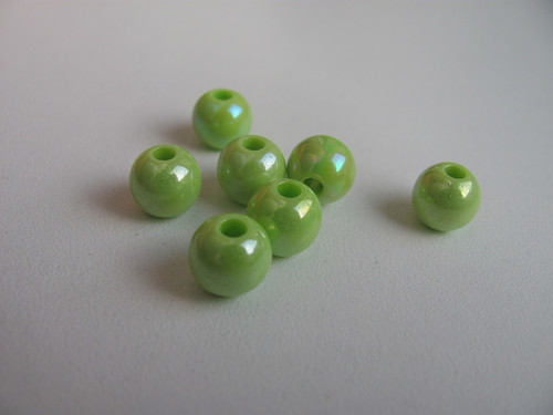 Lesklý akrylový korálek 8 mm - 10 ks