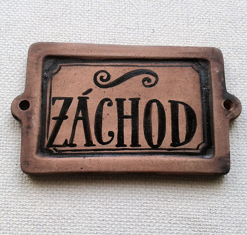Záchod (keramická cedulka) — foto 1