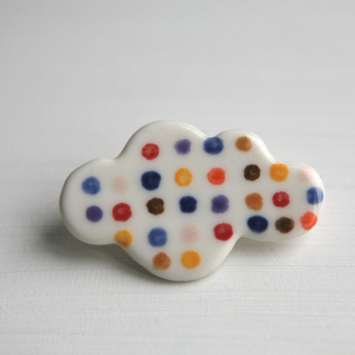 Duhové nebe (porcelánová brož) — foto 1