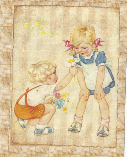 Bavlněná látka - panel 8 x 11 cm