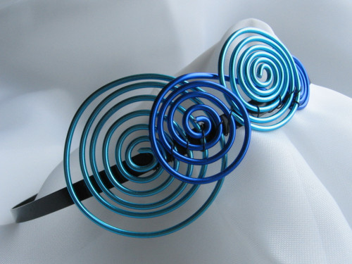 Čelenka Spirals - tyrkysová/modrá — foto 1