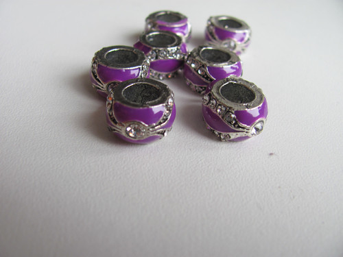 Kovový spacer /korálek 15x12 mm - fialový