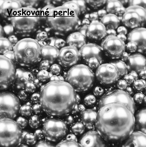 Mix perliček, 4-12mm, Silver grey, 50g -SLEVA — foto 1