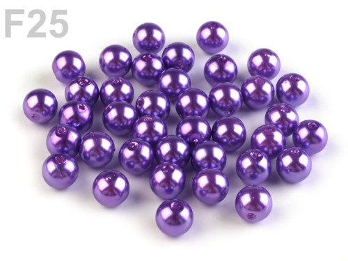 AKCE! Korálky voskovky pr.8mm (10g) - fialová sv.