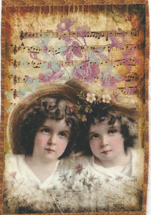Bavlněná látka - panel 8,5 x 12,5 cm