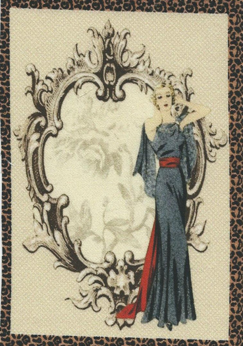 Bavlněná látka - panel 8,5 x 12,5 cm