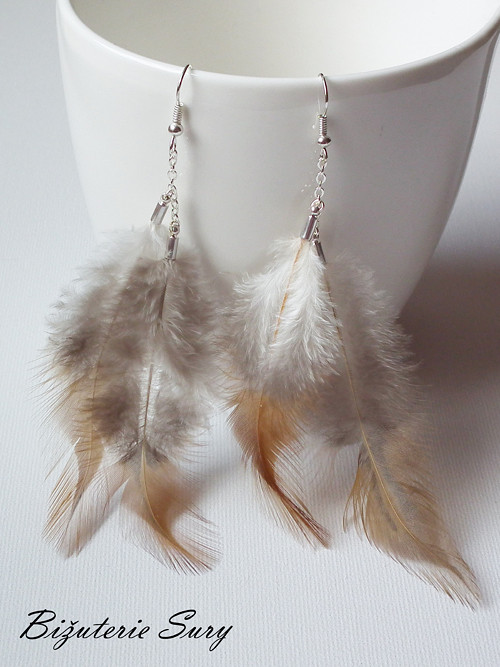 Feathers from Nature - peříčkové náušnice — foto 1
