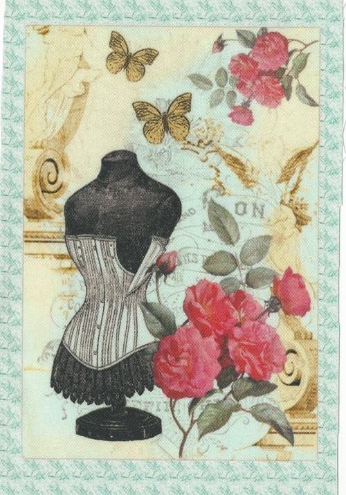 Bavlněná látka - panel 11,5 x 17,5 cm — foto 1