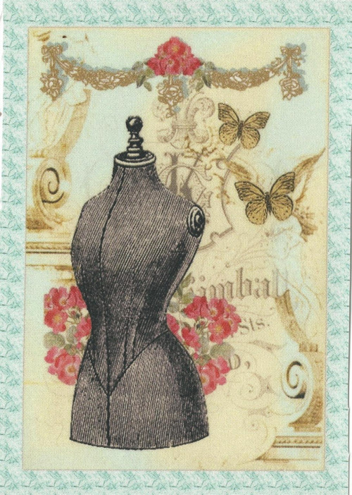 Bavlněná látka - panel 11,5 x 17,5 cm