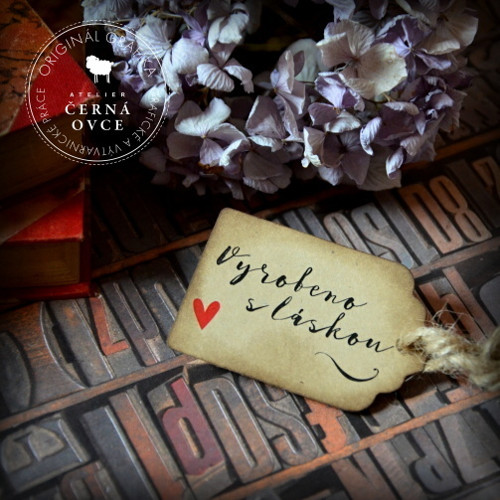 VINTAGE CEDULKA - vyrobeno s láskou