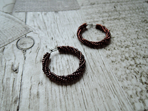 Náušnice Simply circles "Dark Bronze" - "M" — foto 1