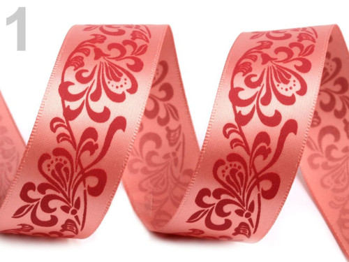 Atlasová stuha šíře 25 mm - Grenadine (1m)