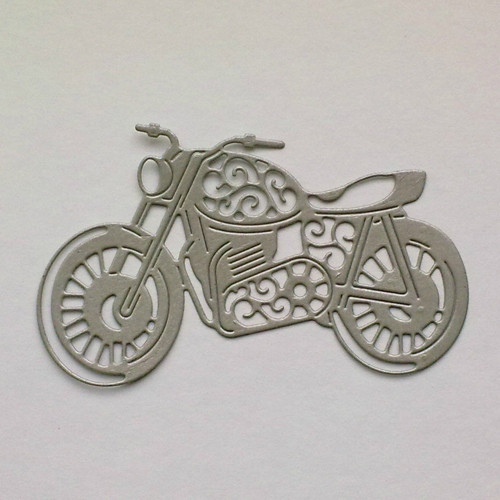 Výsek - Motocykl /motorka (velká) (stříbrná matná)