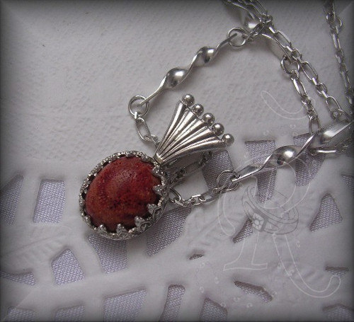 Z císařského dvora ......mechový korál 15 x 14 mm