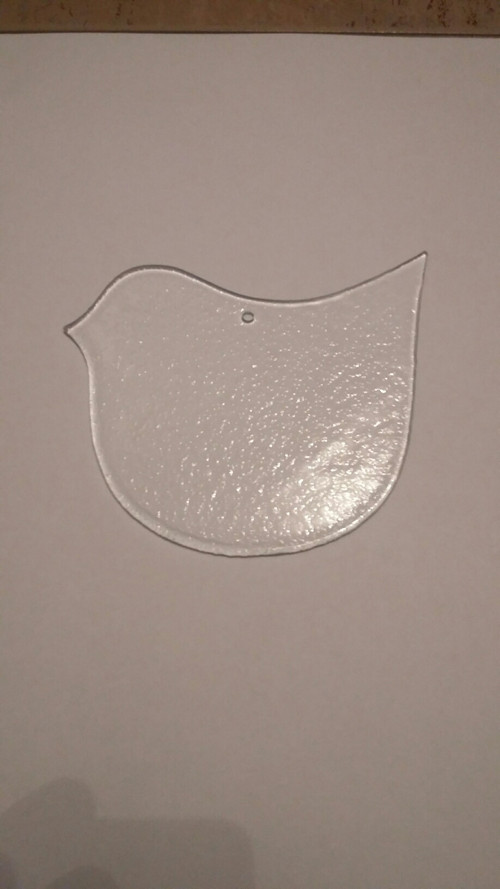 Skleněné závěsy - ptáček 10,5 x 14,8 cm