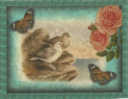 Bavlněná látka - panel 8 x 11 cm — foto 1