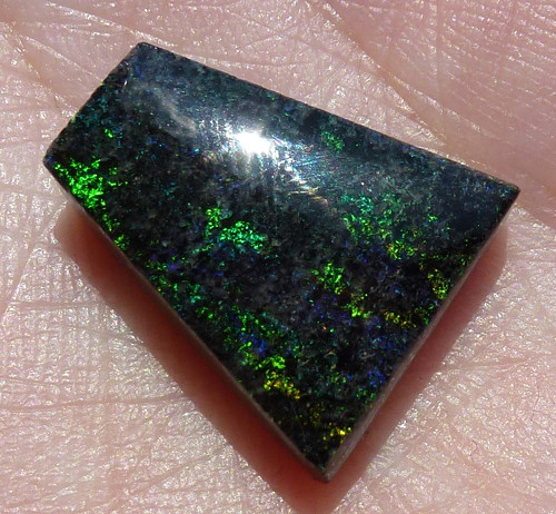 Drahý Černý Opál Matrix Leštěn Andamooka Austrálie — foto 1