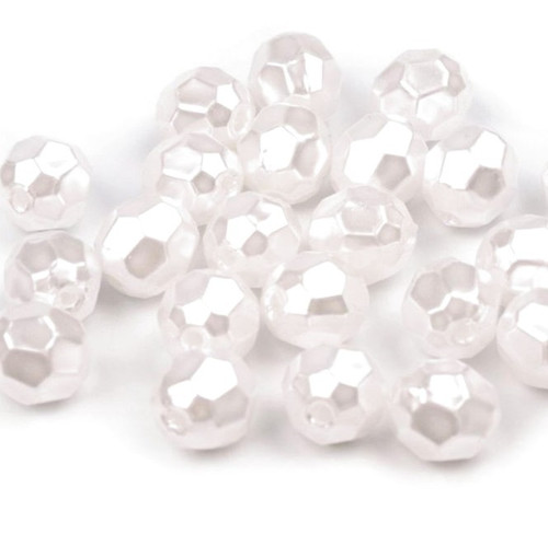 Plast.vosk.broušené korálky 10 mm - 10 ks