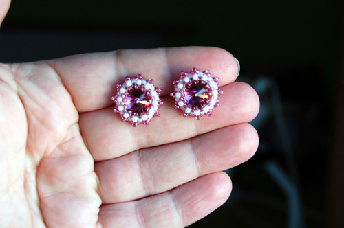 Obšívané puzety Swarovski Elements Rivoli — foto 1