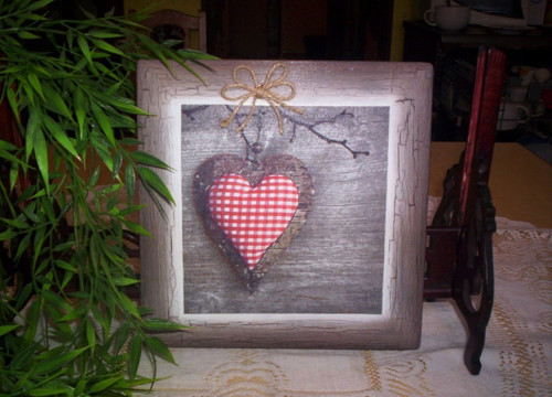 Obrázek - Kostkované srdíčko