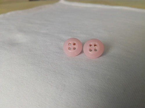 Světle růžové knoflíčky - puzety náušnice