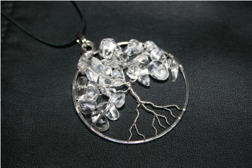 Amulet KŘIŠŤÁLOVÝ STROM ŽIVOTA - chirurgická ocel