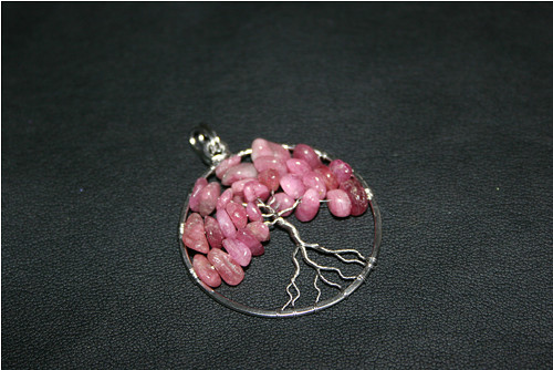 Amulet TURMALÍN - STROM ŽIVOTA - chirurgická ocel