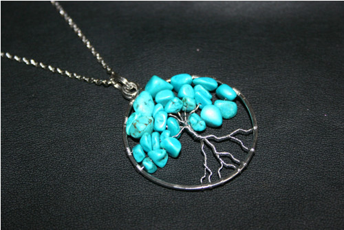 Amulet TYRKENIT - STROM ŽIVOTA - chirurgická ocel