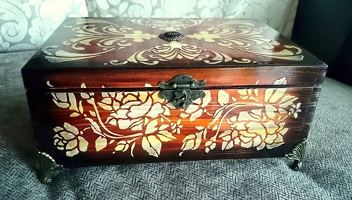 MAXI šperkovnica teak ornament — foto 1