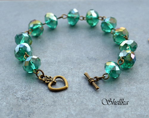 Náramek ,,SPARKLY EMERALD,, + náušnice ZDARMA — foto 1