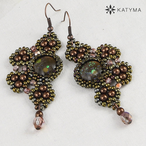Náušnice půlené květy