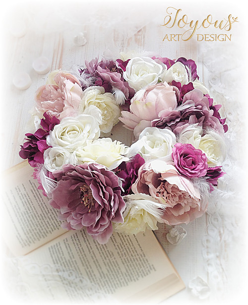 Romantický shabby chic věnec — foto 1