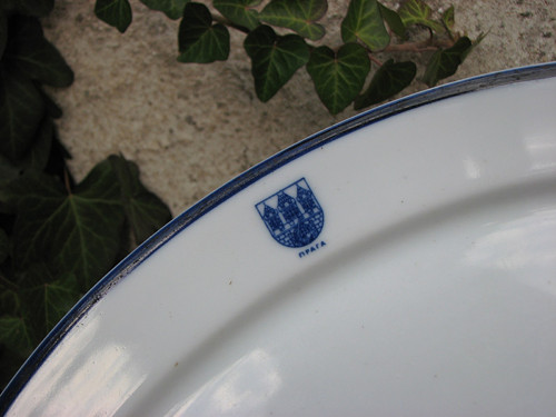 Прага... porcelánový tác, výroba Československo