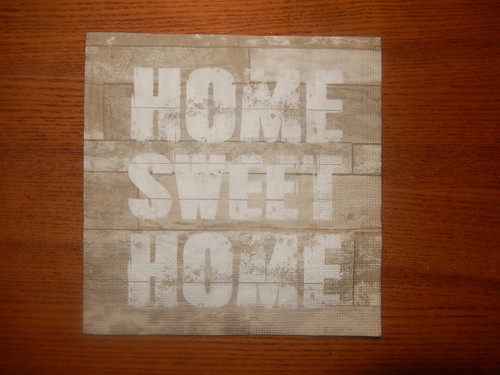 Ubrousek na decoupage - home, světle šedý