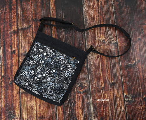 Taška/Crossbody - Bublinky šedé