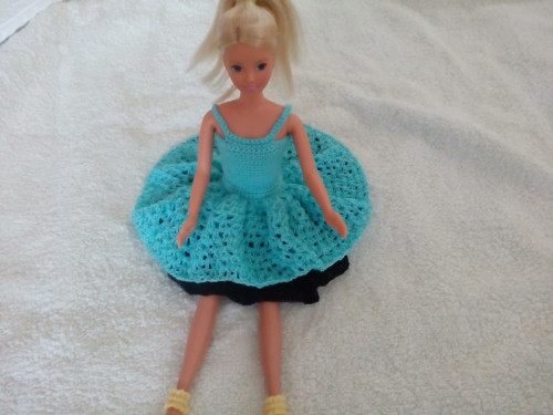 Šatičky pro Barbie - tyrkysovo- černé — foto 1