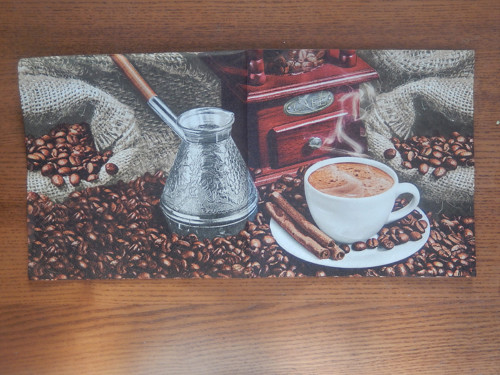 Ubrousek na decoupage - tady voní káva