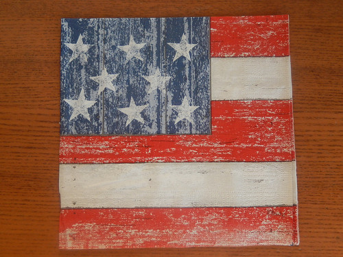 Ubrousek na decoupage - americká vlajka