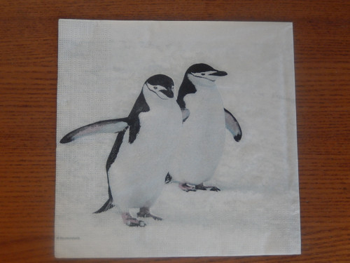 Ubrousek na decoupage - tučňáci — foto 1