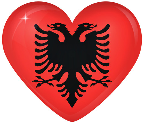 BP Vlajka Albánie - srdce