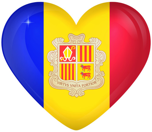 BP Vlajka Andorra - srdce