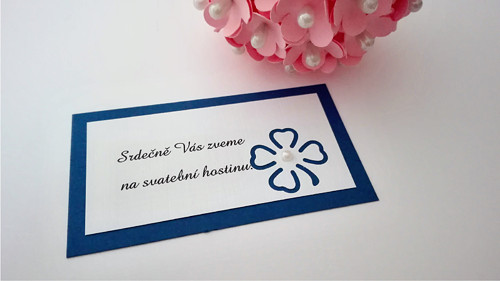Pozvánka ke svatebnímu stolu La felicità