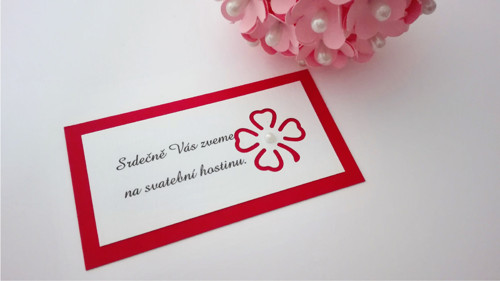Pozvánka ke svatebnímu stolu La felicità