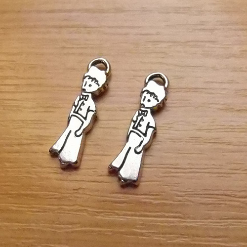 Malý princ - starostříbro - 22mm x 6mm - 2 kusy