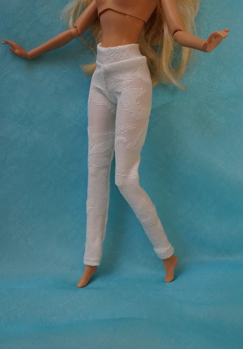 Leginy - bílé se vzorem — foto 1